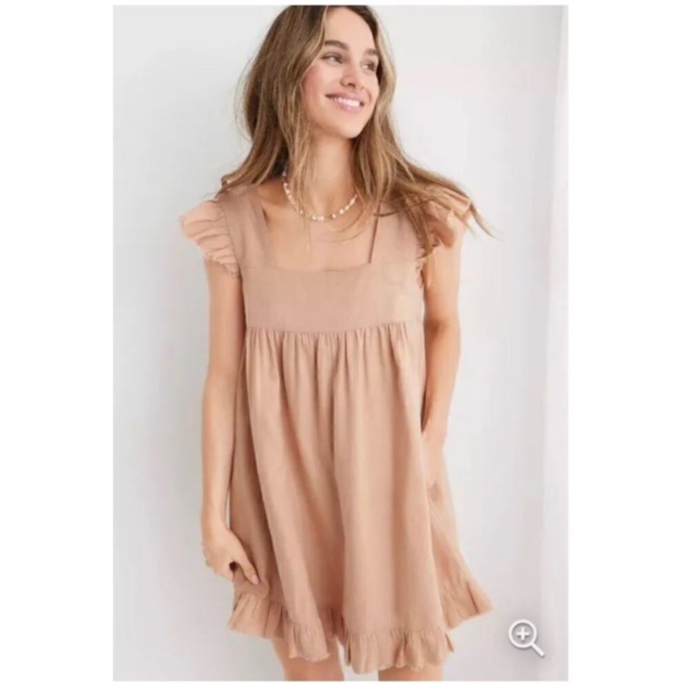Aerie Flutter Sleeve Dress